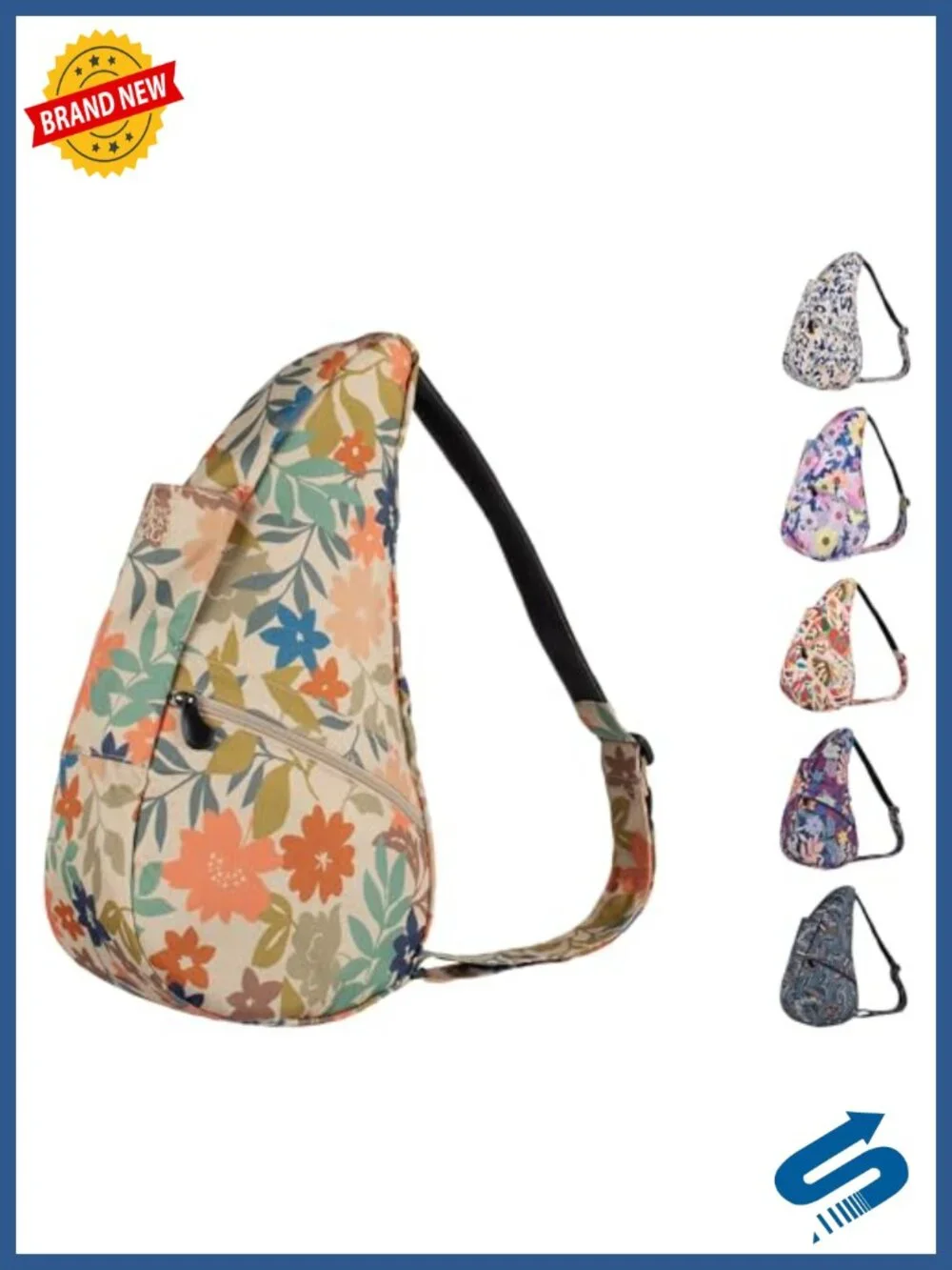 Recycled Polyester Ergonomic Crossbody Sling Bag